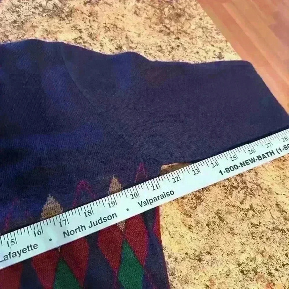 Vintage Arnold Palmer Argyle Diamond Sweater Size Large Orlon Acrylic Preowned - Picture 7 of 11